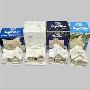 VTG Precious Moments Ornaments Sugar Town Mini Christmas Village Lot of 4 Chapel